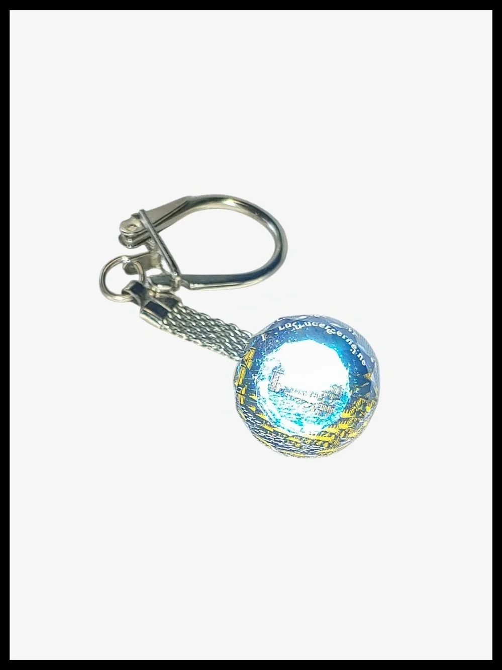 Vintage Lucerne Crystal Ball Keychain